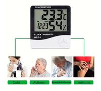 TEMU Higrómetro y termómetro digital, monitor de interior y exterior, medidor de y humedad para el hogar y - Pantalla LCD