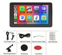TEMU HIKITY Reproductor Portátil sin varillas Más para Auto con Pantalla Táctil de 7" HD y Espejo, Estéreo para Coche con AUX, Transmisor FM para los Vehículos