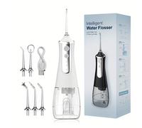 TEMU Hilo Dental con Agua, Irrigador Oral Portátil Inalámbrico, Hilo Dental Recargable Potente, Cuidado de Equipos Protectores, de Agua para Limpieza