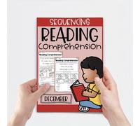 TEMU Hojas de Comprensión Lectora Temáticas de para Niños - 21 Páginas de Práctica de Secuenciación, Educación Especial y Actividades de Alfabetización Temprana, Paquete de Aprendizaje de Invierno y