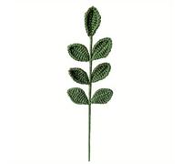 TEMU Hojas de Eucalipto de Tela Artisanal - Flores de Punto Artificial para y Decoración del Hogar - Simulación de Vegetación de Crochet