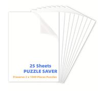 TEMU Hojas de pegamento para rompecabezas de 2x1000 piezas, 25 hojas protectoras para rompecabezas, hojas de adhesivos para rompecabezas de fácil y