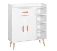 TEMU HOMCOM Aparador Buffet Armario Gabinete Consola Mueble Multiusos de Comedor Salon Baño Pasillo 80x29.5x96cm