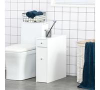 TEMU HOMCOM Armario Auxiliar de Baño Mueble de Baño con 2 Cajones y Compartimiento Superior con para Lavabo Ducha 17x48x58 cm