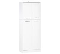 TEMU HOMCOM Armario de Mueble Auxiliar de Almacenaje Multifuncional con 5 Estantes y Baldas Ajustables Moderno para Salon Dormitorio Cocina 59x31x155 cm