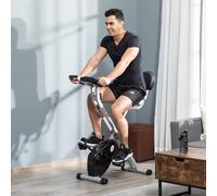 TEMU Homcom Bicicleta de Ejercicio con Resistencia Magnética Ajustable en 8 Niveles, de Acero Ajustable , Negro y , 43 x 97 x 109 cm