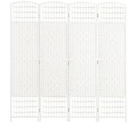 TEMU HOMCOM Biombo Separador de Ambientes de 3 Paneles 120x170 cm Divisor de Habitación Plegable de Cuerda de Papel y de Madera Decoración para Dormitorio Salón