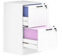 TEMU HOMCOM Cajonera de Oficina Mueble Archivador con 2 Cajones Cajonera para Escritorio con Cerraduras Carpetas Suspendidas para A4 y Carta 40x40x71 cm