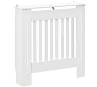 TEMU HOMCOM Cubierta de radiador Rejilla de radiador Vertical con tablas 78L X 19W X 81H cm en madera blanca