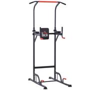 TEMU HOMCOM de Ejercicios Estacion Multifuncional Altura Ajustable con 7 Orificios para Entrenamiento Gimnasio Oficina Carga Max. 120 kg 123x98x189-239 cm Negro y