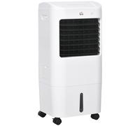 TEMU HOMCOM Enfriador de Aire Portátil Climatizador Evaporativo Oscilante Velocidades Control Remoto Temporizador 7， 5h Pantalla LED de Agua 15L 15 ㎡ 37x32x78 cm