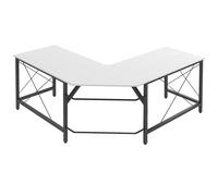 TEMU HOMCOM Escritorio de L Escritorio Esquinero Moderno con de Acero Carga 70 kg para Oficina Hogar Estudio 150x150x76 cm