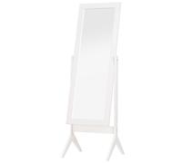 TEMU HOMCOM Espejo de Maquillaje de Pie Reclinable para Dormitorio Salon de Madera 47x46x148 cm