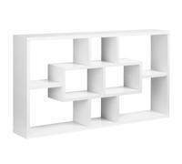 TEMU HOMCOM Estante de Pared Decorativo Juego de 8 Estantes Estanteria para Libro CDs Baldas Flotantes Cubos Modernos 85x14.5x47.5cm carga 20kg Madera