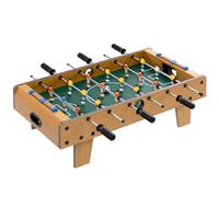 TEMU HOMCOM Futbolín de Mesa Compacto de Madera con 18 Jugadores, 2 Bolas y Marcadores, 69x36,5x22 cm,