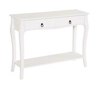 TEMU HOMCOM Mesa Consola Aparador Salón Comedor Mueble Recibidor Mesa Auxiliar con Cajones y Estante Diseño Elegante 100x33x75cm Madera Color