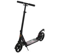 TEMU HOMCOM Patinete Plegable Scooter con Manillar Altura Ajustable Patinete para Adultos y Niños (mas de 14 años) Tipo Monopatin con Freno Grandes Ruedas 200 mm Aluminio Carga 100kg