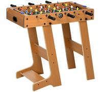 TEMU HOMCOM Plegable para Niños y Adultos de Madera 69x37x70 cm con 2 Bolas 6 2 Marcadores de Puntos 18 Jugadores para Familias Fiestas Juegos Natural