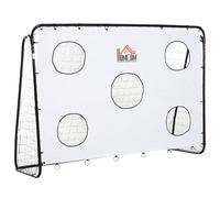 TEMU HOMCOM Portería de Fútbol Puerta de Fútbol con Soporte de Metal Lona de Precisión y Red para Entrenamiento de Fútbol en Jardín Aire 240x88x174 cm