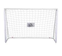 TEMU HOMCOM Portería de Fútbol Puerta de Fútbol con Soporte de Metal y Red para Entrenamiento de Fútbol en Jardín Aire 186x62x123 cm