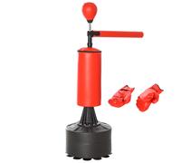TEMU HOMCOM Saco de Boxeo de Pie con de Velocidad y Barra de 360 Punching Ball para Adultos y Niños 88x48x155-205 cm Negro y