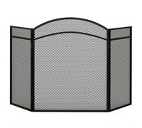 TEMU HOMCOM Salvachispas para Chimenea de 3 Paneles Protector de Chimenea Plegable Pantalla de Chimenea con Estructura de Metal 96x60 cm Negro