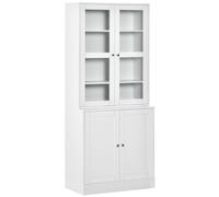 TEMU HOMCOM Vitrina Armario de Libros con 4 Puertas y Estantes Ajustables Estilo Moderno Armario de Cocina para Salon Cocina Oficina Dormitorio 76x40x178, 5 cm