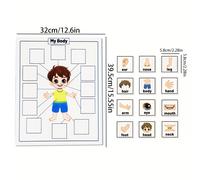 TEMU Hoojojo Piezas de cuerpo de fieltro de Herramienta de enseñanza, Entrenamiento para el aprendizaje interactivo en el aula para