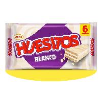 TEMU Huesitos Chocolate Blanco Pack Ahorro 6 Unidades, Barritas de Barquillo cubierto de Chocolate Blanco con Relleno de sabor Nata, Chocolate VALOR, 20g por Barrita, 6 Unidades