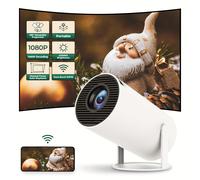 TEMU HY300PRO Proyector + Soporta 1080P, 720P, Portátil con Rotación de 180° en la proyección, 11.0 WiFi Dual Band Video para Cine al , Lyncast Projector