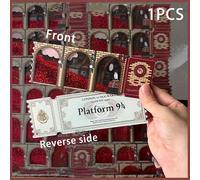 TEMU Imán de nevera autorizado de Harry Potter, Decoración magnética de nevera con ticket de plataforma 9¾ vintage, Adecuado para la decoración del hogar, un coleccionable con un retro de .