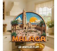 TEMU Imán de refrigerador acrílico 2D, 3.15 pulgadas, imán art déco del de - Cuadrado con forma, con y del reloj - para entusiastas de los viajes, de la , y regalos de graduación