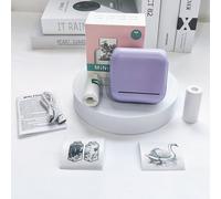 TEMU impresora portátil mini 1 rollo de papel para imprimir fotos y 1 rollo de papel para pegatinas, que se puede utilizar para imprimir texto, notas, fotos, etiquetas de cursos, de , etiquetas, etc