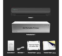 TEMU Impresora Térmica A4 Portátil Inalámbrica para Documentos y Fotos, Compatible con Inalámbrica, con un Tamaño de Carta de 210 mm y una Impresora de Plantillas para Tatuajes.