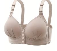 TEMU Inalámbrico Rosa con Cierre Frontal para Mujer - de Nylon y Elastano, Cobertura Completa, Soporte Push-Up, Almohadillas No Extraíbles, a