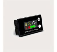 TEMU Indicador de Capacidad de Batería LCD Digital para Medidor de Electricidad, Prueba de Voltaje de Plomo-ácido y Litio LiFe PO4 para Exhibición de Capacidad de Baterías de Coche y Motocicleta