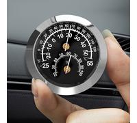 TEMU Indicador de de aleación de de 5 cm/1,97 pulgadas, termómetro para interiores/exteriores, decoración interior de automóviles, vehículos, sin carga, no requiere batería.