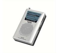 TEMU INDIN BC-R60 Radio Portátil AM FM de Bolsillo, Radios Transistor Compactas - Mejor Recepción, Altavoz Potente, Conector para Auriculares, Larga Duración, Funciona con 2 Pilas AA (Plateado)