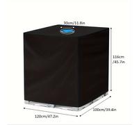 TEMU Individual para Contenedor IBC, Toldo Protector de 275 Galones con Abertura para de Jardín de 1000L, Parasol de Poliéster Resistente para Aplicaciones al , Negro