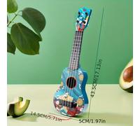 TEMU infantil simulado de 43.5 cm, guitarra de juguete catequética, juguete de cuerdas manual para niños y niñas, regalo