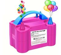 TEMU Inflador de globos eléctrico portátil, inflador de decoración de fiestas, adecuado para varios y festivales, sin batería.