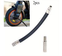 TEMU Inflador de Neumático para Scooter con Manguera Extendida, Accesorios para Scooter - Boquilla de Combustible Nueva y (2 piezas)