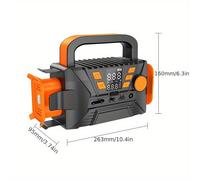 TEMU Inflador de neumáticos portátil de 150 PSI | Bomba eléctrica inalámbrica con luz LED, parada automática, carga USB, batería recargable para coche, motocicleta, bicicleta, baloncesto