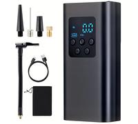 TEMU Inflador de Neumáticos Portátil Inalámbrico - Compresor de Aire para Coches, Bicis y Motos con Manómetro Digital y Luz LED - Bomba de Aire Recargable USB, Diseño Fácil de Usar y Duradero