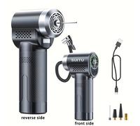 TEMU Inflador de Neumáticos Portátil sin varillas con Manómetro para Coches, Motos, Bicicletas Eléctricas, Bicicletas, Balones y Más