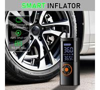 TEMU Inflador de Neumáticos Portátil y Compresor de Aire, Bomba Recargable con Luz LED, Carga USB-C, Inflado Rápido, Ideal para Autos, Motocicletas, Bicicletas e Pelotas, Versátil