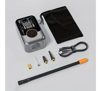 TEMU Inflador de Neumáticos sin varillas Portátil Mini con Manómetro Digital - Compresor de Aire Recargable USB para Coches, Motos, Bicicletas y Balones Deportivos - Diseño Compacto y Fácil de Usar