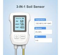 TEMU INSOMA Probador de Suelo Diseñado para Plantas en Macetas y , Evalúa la Fertilidad, , Humedad y Niveles de PH, una Pantalla LCD Grande Retroiluminada, la Conversión de /, Apagado Automático