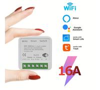 TEMU Inteligente Tuya Zigbee Wifi para Control Bidireccional, Relé de Disyuntor, 220V 110V 16A, Compatible con la APP Smart Life y Control por Voz a Través de Alexa y Google Home