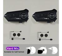 TEMU Intercomunicador de motocicleta de largo alcance | de dual, comunicación full-duplex, alcance de 300m, batería recargable de polímero de litio, carga tipo C, de 2402MHz a 2480MHz